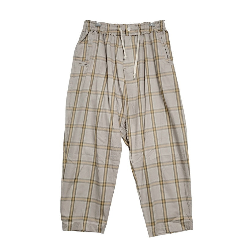 【中古美品】【メンズ】 LQUARTET エルカルテット OMBRE CRAFTSMAN PAJAMAS PANTS オンブレ クラフトマン パジャマパンツ チェック ボトムス 151-251030-as-28-izu サイズ：M カラー：BEIGE 万代Net店