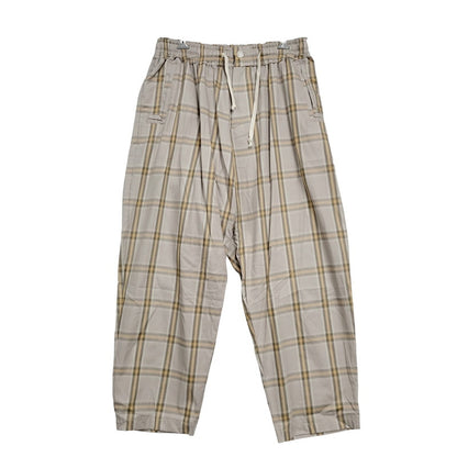 【中古美品】【メンズ】 LQUARTET エルカルテット OMBRE CRAFTSMAN PAJAMAS PANTS オンブレ クラフトマン パジャマパンツ チェック ボトムス 151-251030-as-28-izu サイズ：M カラー：BEIGE 万代Net店