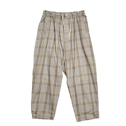 【中古美品】【メンズ】 LQUARTET エルカルテット OMBRE CRAFTSMAN PAJAMAS PANTS オンブレ クラフトマン パジャマパンツ チェック ボトムス 151-251030-as-28-izu サイズ：M カラー：BEIGE 万代Net店