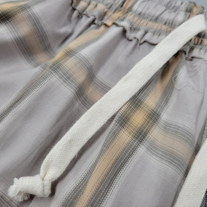 【中古美品】【メンズ】 LQUARTET エルカルテット OMBRE CRAFTSMAN PAJAMAS PANTS オンブレ クラフトマン パジャマパンツ チェック ボトムス 151-251030-as-28-izu サイズ：M カラー：BEIGE 万代Net店