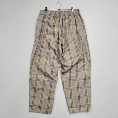 【中古美品】【メンズ】 LQUARTET エルカルテット OMBRE CRAFTSMAN PAJAMAS PANTS オンブレ クラフトマン パジャマパンツ チェック ボトムス 151-251030-as-28-izu サイズ：M カラー：BEIGE 万代Net店