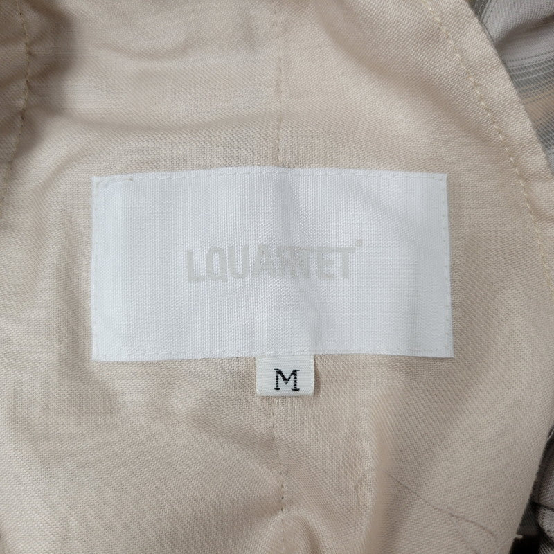 【中古美品】【メンズ】 LQUARTET エルカルテット OMBRE CRAFTSMAN PAJAMAS PANTS オンブレ クラフトマン パジャマパンツ チェック ボトムス 151-251030-as-28-izu サイズ：M カラー：BEIGE 万代Net店