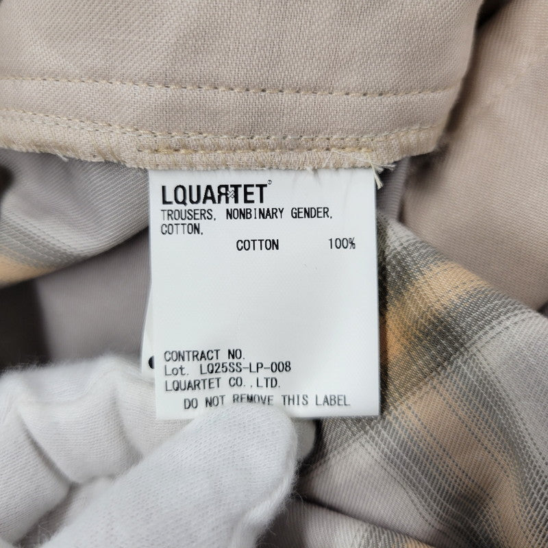 【中古美品】【メンズ】 LQUARTET エルカルテット OMBRE CRAFTSMAN PAJAMAS PANTS オンブレ クラフトマン パジャマパンツ チェック ボトムス 151-251030-as-28-izu サイズ：M カラー：BEIGE 万代Net店