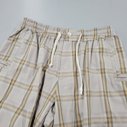【中古美品】【メンズ】 LQUARTET エルカルテット OMBRE CRAFTSMAN PAJAMAS PANTS オンブレ クラフトマン パジャマパンツ チェック ボトムス 151-251030-as-28-izu サイズ：M カラー：BEIGE 万代Net店