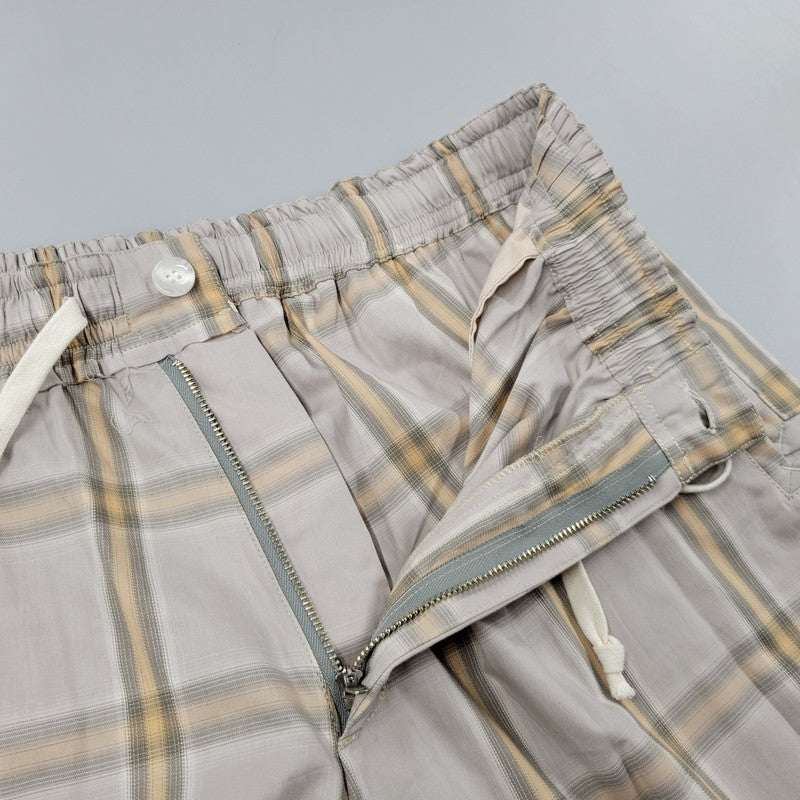 【中古美品】【メンズ】 LQUARTET エルカルテット OMBRE CRAFTSMAN PAJAMAS PANTS オンブレ クラフトマン パジャマパンツ チェック ボトムス 151-251030-as-28-izu サイズ：M カラー：BEIGE 万代Net店