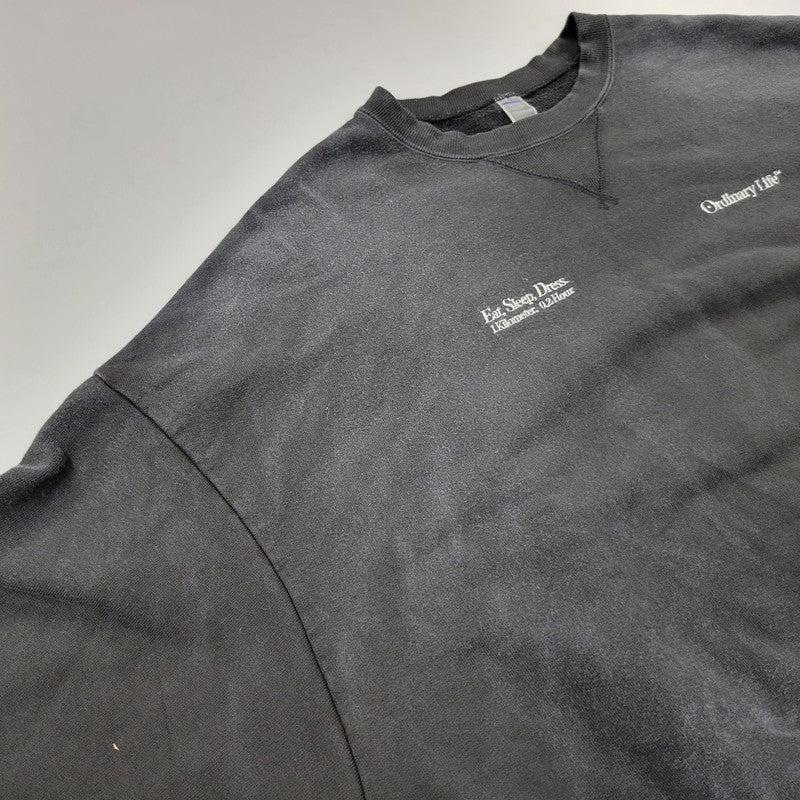 【中古美品】【メンズ】 SHINYAKOZUKA シンヤコヅカ 2502SK94 WASHED ORDINARY HOME HIS CREWウォッシュ オーディナリー ホーム ヒズ クルー トップス 長袖 140-251030-cs-21-izu サイズ：L カラー：WASHED BLACK 万代Net店