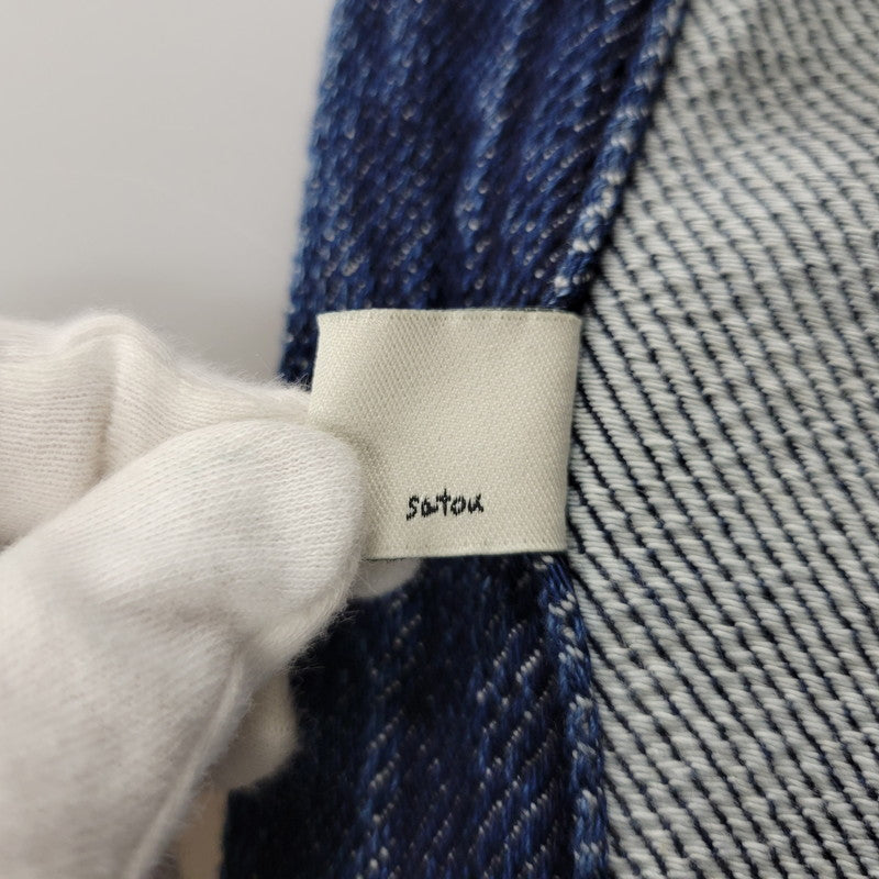 【中古美品】【メンズ】 SATOU サトウ DOKAN WIDE DENIM PT25012 ドカンワイドデニム パンツ ボトムス 151-251030-as-14-izu サイズ：2 カラー：INDIGO 万代Net店
