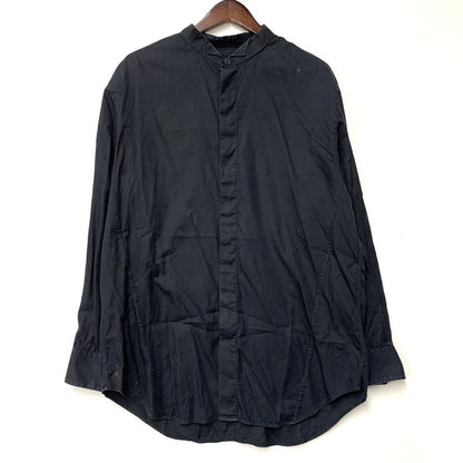 【中古品】【メンズ】 ARMANI COLLEZIONI アルマーニコレッツォーニ LS STAND COLLAR SHIRT ロングスリーブ スタンド カラー シャツ トップス 長袖 141-251106-ya-07-izu サイズ：17/43 カラー：BLACK 万代Net店