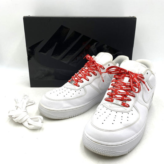 【中古品】【メンズ】 NIKE ナイキ × SUPREME シュプリーム AIR FORCE 1 LOW SP CU9225-100 エアフォース 1 ロー SP スニーカー シューズ 靴 160-251031-as-03-izu サイズ：29.5cm カラー：WHITE/WHITE 万代Net店