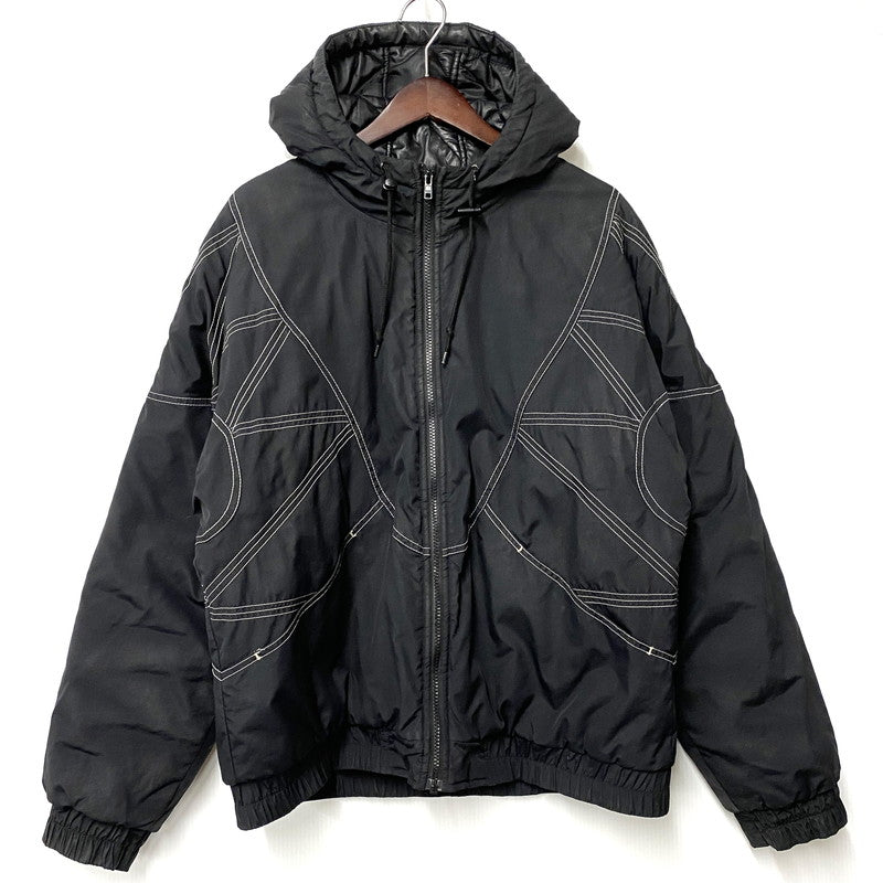 【現状渡し品】【メンズ】 ZIG ZAG STITCH PUFFY JACKET ジグザグステッチ パフィージャケット アウター 149-251031-as-06-izu サイズ：M カラー：ブラック 万代Net店