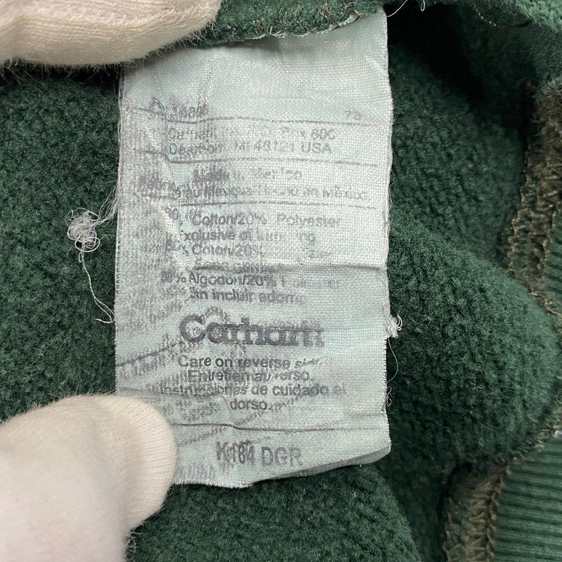 【中古品】【メンズ】 Carhartt カーハート K184 DGR メキシコ製 00S HOODIE フーディー パーカー トップス 長袖 146-251107-cs-13-izu サイズ：XL カラー：グリーン 万代Net店