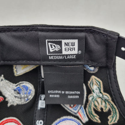 【中古品】【メンズ/レディース】 NEWERA ニューエラ TEAM LOGO ALLOVER チームロゴ オールオーバー NBA 9FIFTY ナインフィフティーSNAPBACK CAP スナップバック キャップ 帽子 185-251108-ya-10-izu サイズ：M/L カラー：BLACK 万代Net店