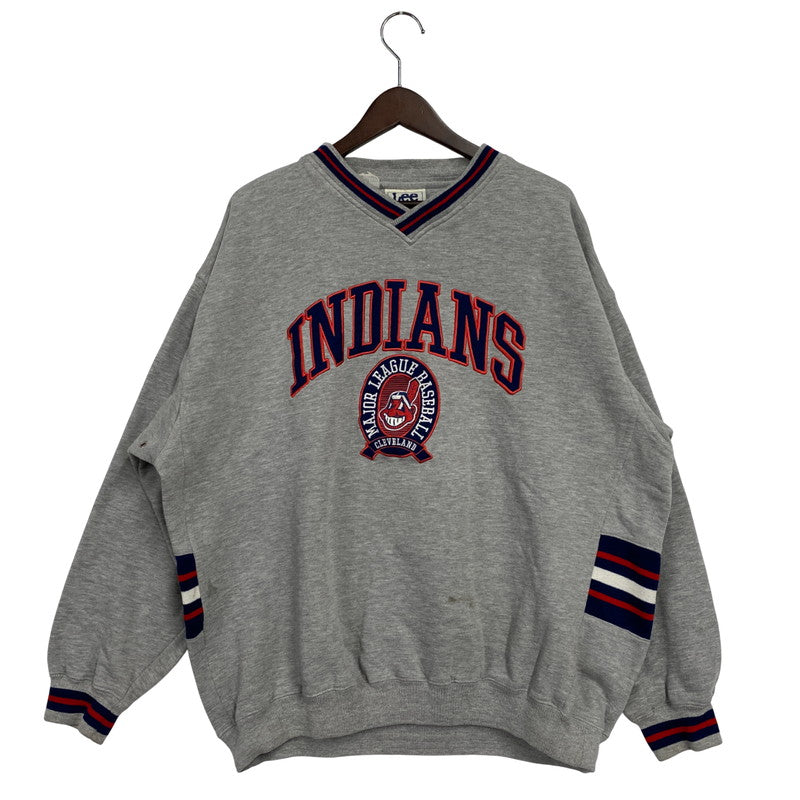 【中古品】【メンズ】 LEE SPORT リー スポーツ INDIANS V-NECK SWEAT SHIRT Vネック スウェットシャツ トレーナー 長袖 トップス 146-251109-as-03-izu サイズ：XL カラー：グレー 万代Net店