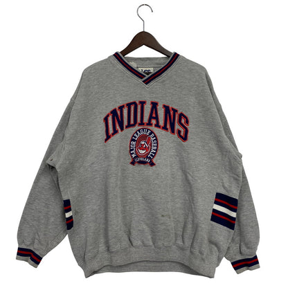 【中古品】【メンズ】 LEE SPORT リー スポーツ INDIANS V-NECK SWEAT SHIRT Vネック スウェットシャツ トレーナー 長袖 トップス 146-251109-as-03-izu サイズ：XL カラー：グレー 万代Net店