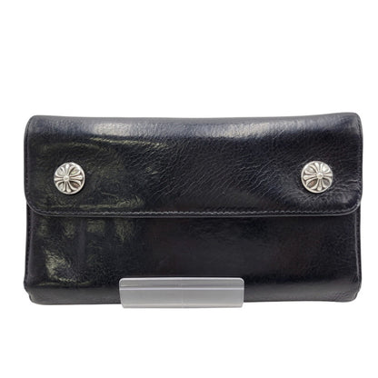 【現状渡し品】【メンズ】 CHROME HEARTS クロムハーツ WAVE WALLET ウェーブウォレット 長財布 190-251214-as-08-izu カラー：ブラック 万代Net店
