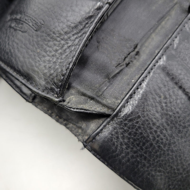 【現状渡し品】【メンズ】 CHROME HEARTS クロムハーツ WAVE WALLET ウェーブウォレット 長財布 190-251214-as-08-izu カラー：ブラック 万代Net店