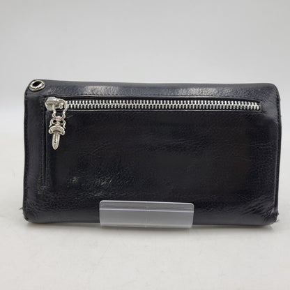 【現状渡し品】【メンズ】 CHROME HEARTS クロムハーツ WAVE WALLET ウェーブウォレット 長財布 190-251214-as-08-izu カラー：ブラック 万代Net店