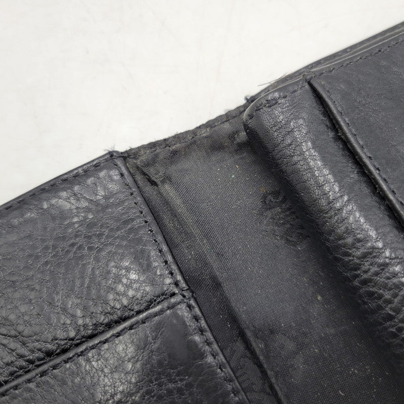 【現状渡し品】【メンズ】 CHROME HEARTS クロムハーツ WAVE WALLET ウェーブウォレット 長財布 190-251214-as-08-izu カラー：ブラック 万代Net店