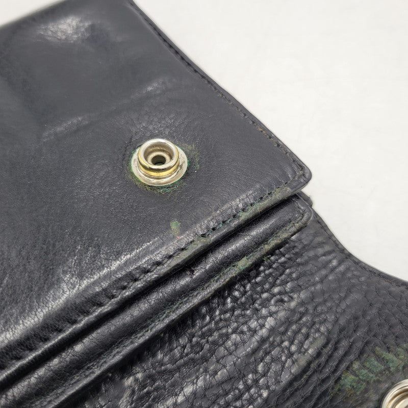 【現状渡し品】【メンズ】 CHROME HEARTS クロムハーツ WAVE WALLET ウェーブウォレット 長財布 190-251214-as-08-izu カラー：ブラック 万代Net店