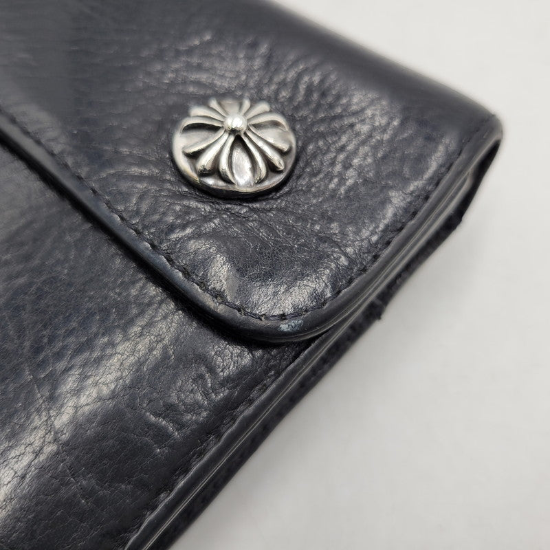 【現状渡し品】【メンズ】 CHROME HEARTS クロムハーツ WAVE WALLET ウェーブウォレット 長財布 190-251214-as-08-izu カラー：ブラック 万代Net店