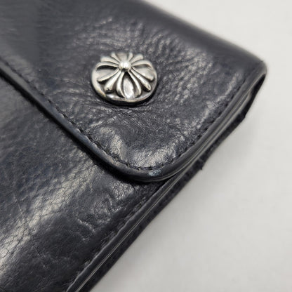【現状渡し品】【メンズ】 CHROME HEARTS クロムハーツ WAVE WALLET ウェーブウォレット 長財布 190-251214-as-08-izu カラー：ブラック 万代Net店