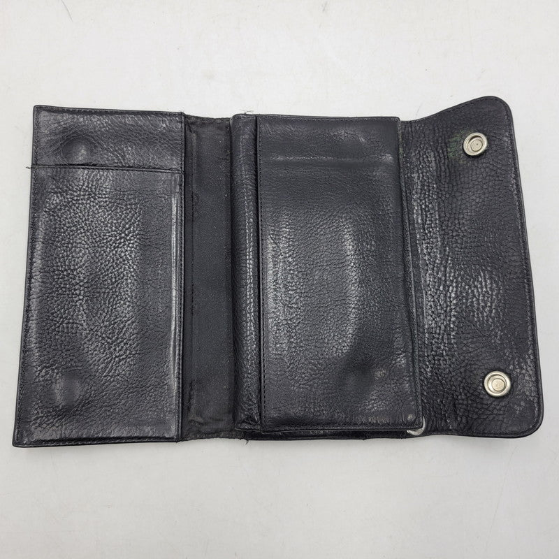 【現状渡し品】【メンズ】 CHROME HEARTS クロムハーツ WAVE WALLET ウェーブウォレット 長財布 190-251214-as-08-izu カラー：ブラック 万代Net店