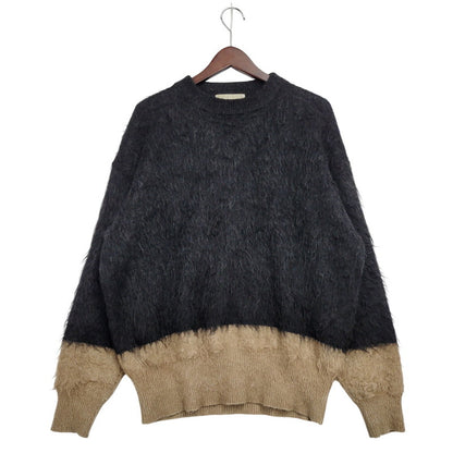 【中古品】【メンズ】 UNITUS ユナイタス MIXED KNIT SWEATER ミックス ニット セーター 長袖 トップス 140-251104-as-15-izu サイズ：2 カラー：ブラック×ブラウン 万代Net店