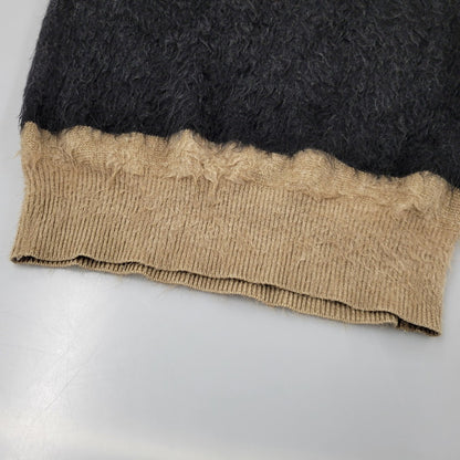【中古品】【メンズ】 UNITUS ユナイタス MIXED KNIT SWEATER ミックス ニット セーター 長袖 トップス 140-251104-as-15-izu サイズ：2 カラー：ブラック×ブラウン 万代Net店