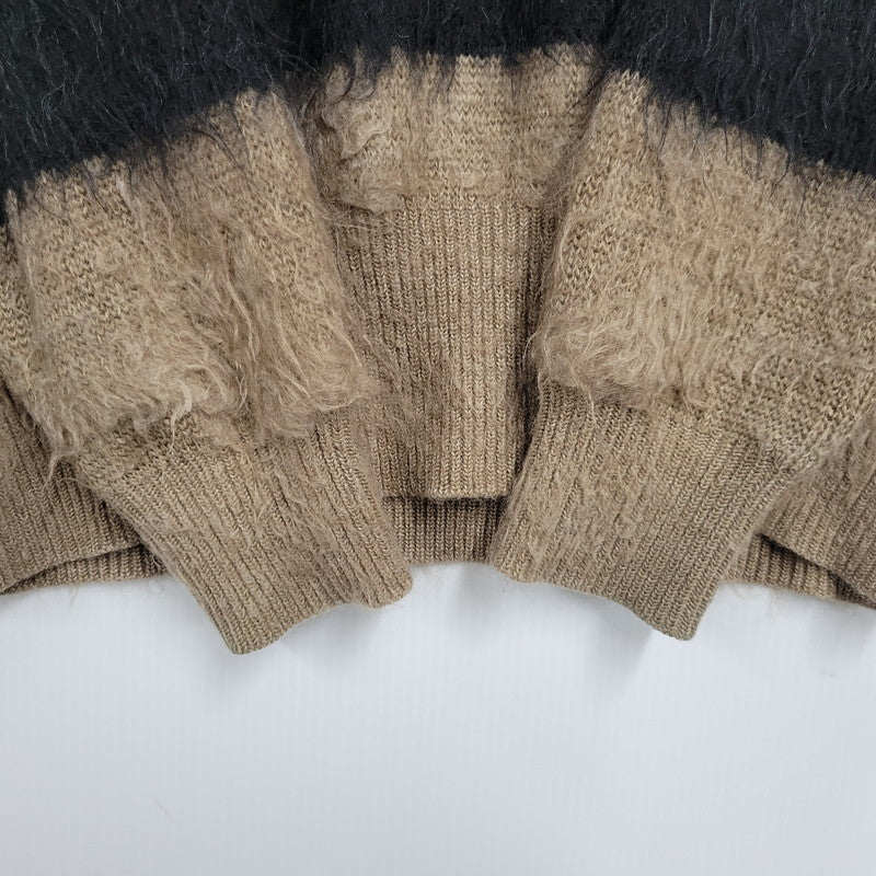 【中古品】【メンズ】 UNITUS ユナイタス MIXED KNIT SWEATER ミックス ニット セーター 長袖 トップス 140-251104-as-15-izu サイズ：2 カラー：ブラック×ブラウン 万代Net店