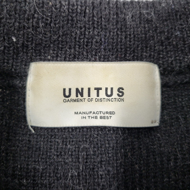 【中古品】【メンズ】 UNITUS ユナイタス MIXED KNIT SWEATER ミックス ニット セーター 長袖 トップス 140-251104-as-15-izu サイズ：2 カラー：ブラック×ブラウン 万代Net店