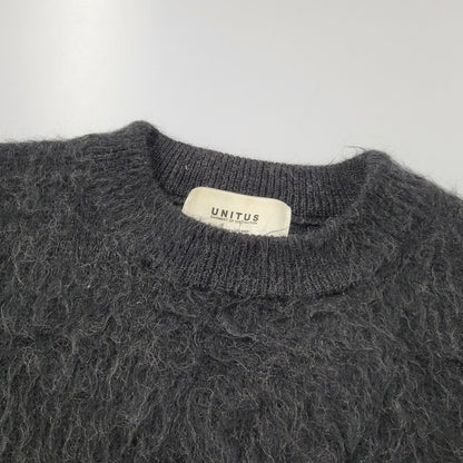【中古品】【メンズ】 UNITUS ユナイタス MIXED KNIT SWEATER ミックス ニット セーター 長袖 トップス 140-251104-as-15-izu サイズ：2 カラー：ブラック×ブラウン 万代Net店