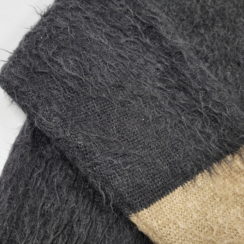 【中古品】【メンズ】 UNITUS ユナイタス MIXED KNIT SWEATER ミックス ニット セーター 長袖 トップス 140-251104-as-15-izu サイズ：2 カラー：ブラック×ブラウン 万代Net店