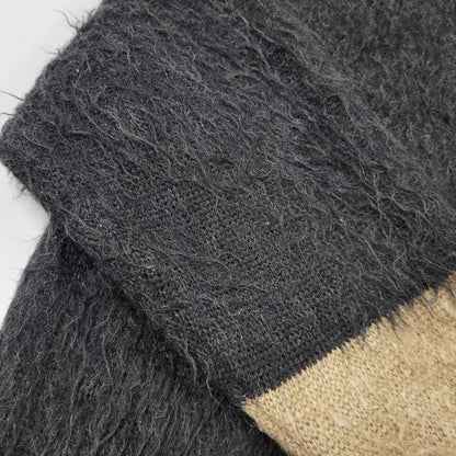 【中古品】【メンズ】 UNITUS ユナイタス MIXED KNIT SWEATER ミックス ニット セーター 長袖 トップス 140-251104-as-15-izu サイズ：2 カラー：ブラック×ブラウン 万代Net店