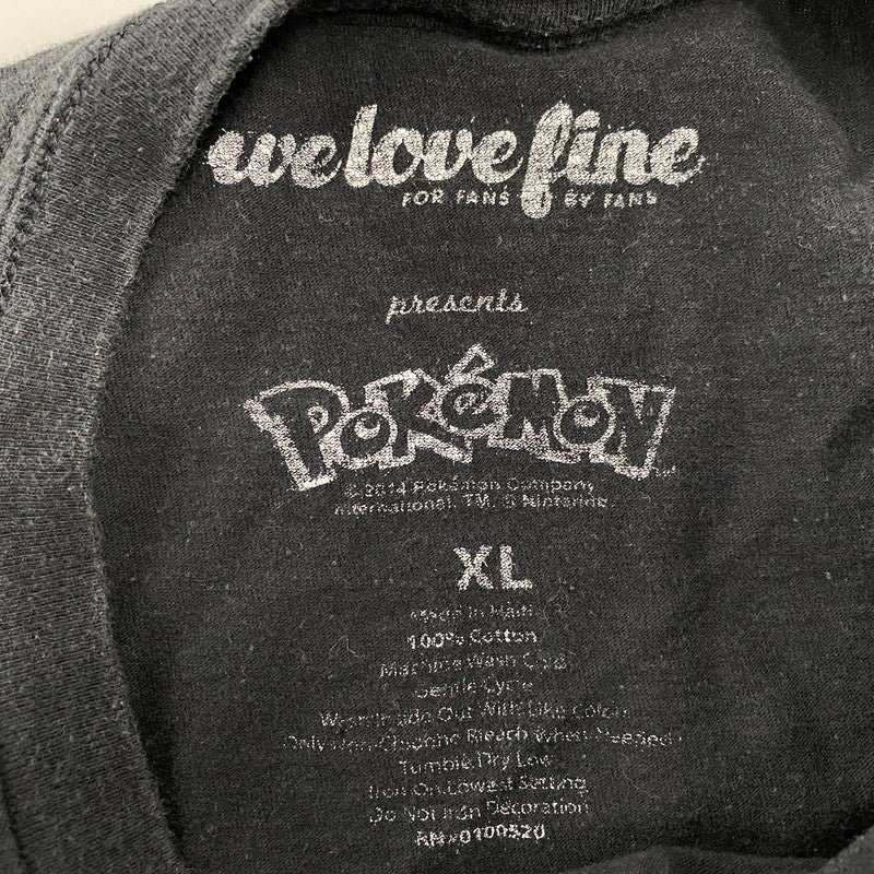 【中古品】【メンズ】 POKEMON ポケモン c2014 SS TEE ショートスリーブ Tシャツ トップス 半袖 146-251107-cs-16-izu サイズ：XL カラー：ブラック 万代Net店