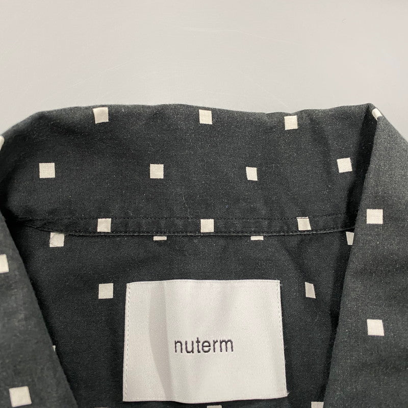 【中古品】【メンズ】 NUTERM ニューターム 004SH-019S NUTERM WILLIE SQUARE DOT PRINT SHIRTS ニュータム ウィリー スクエア ドット プリント シャツ トップス 長袖 140-251112-cs-03-izu サイズ：S カラー：ブラック 万代Net店