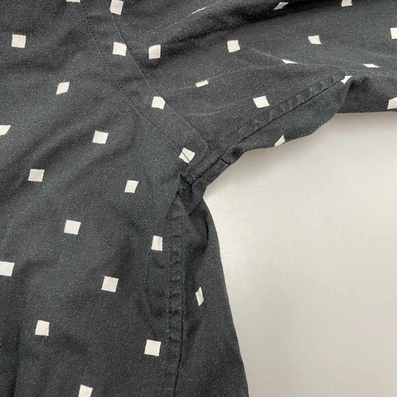 【中古品】【メンズ】 NUTERM ニューターム 004SH-019S NUTERM WILLIE SQUARE DOT PRINT SHIRTS ニュータム ウィリー スクエア ドット プリント シャツ トップス 長袖 140-251112-cs-03-izu サイズ：S カラー：ブラック 万代Net店