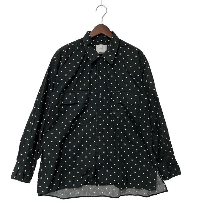 【中古品】【メンズ】 NUTERM ニューターム 004SH-019S NUTERM WILLIE SQUARE DOT PRINT SHIRTS ニュータム ウィリー スクエア ドット プリント シャツ トップス 長袖 140-251112-cs-03-izu サイズ：S カラー：ブラック 万代Net店