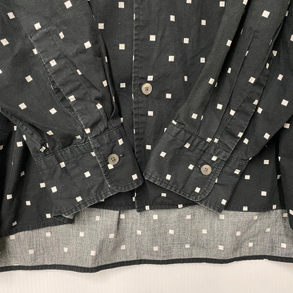 【中古品】【メンズ】 NUTERM ニューターム 004SH-019S NUTERM WILLIE SQUARE DOT PRINT SHIRTS ニュータム ウィリー スクエア ドット プリント シャツ トップス 長袖 140-251112-cs-03-izu サイズ：S カラー：ブラック 万代Net店