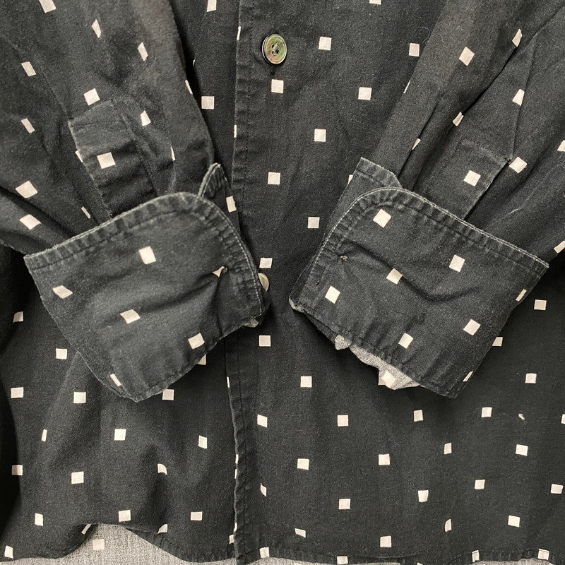 【中古品】【メンズ】 NUTERM ニューターム 004SH-019S NUTERM WILLIE SQUARE DOT PRINT SHIRTS ニュータム ウィリー スクエア ドット プリント シャツ トップス 長袖 140-251112-cs-03-izu サイズ：S カラー：ブラック 万代Net店