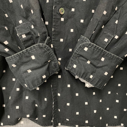 【中古品】【メンズ】 NUTERM ニューターム 004SH-019S NUTERM WILLIE SQUARE DOT PRINT SHIRTS ニュータム ウィリー スクエア ドット プリント シャツ トップス 長袖 140-251112-cs-03-izu サイズ：S カラー：ブラック 万代Net店