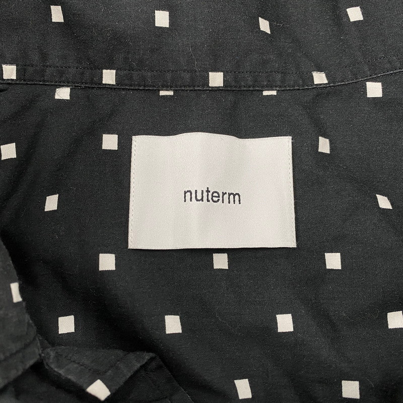 【中古品】【メンズ】 NUTERM ニューターム 004SH-019S NUTERM WILLIE SQUARE DOT PRINT SHIRTS ニュータム ウィリー スクエア ドット プリント シャツ トップス 長袖 140-251112-cs-03-izu サイズ：S カラー：ブラック 万代Net店