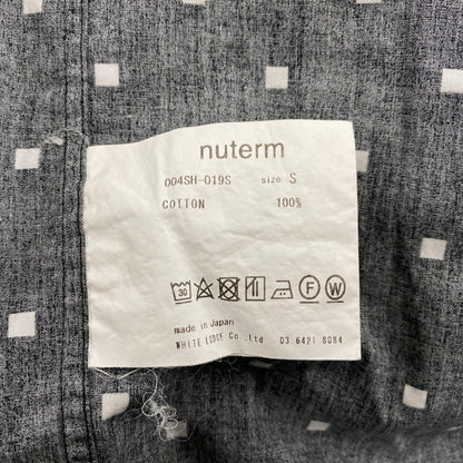 【中古品】【メンズ】 NUTERM ニューターム 004SH-019S NUTERM WILLIE SQUARE DOT PRINT SHIRTS ニュータム ウィリー スクエア ドット プリント シャツ トップス 長袖 140-251112-cs-03-izu サイズ：S カラー：ブラック 万代Net店