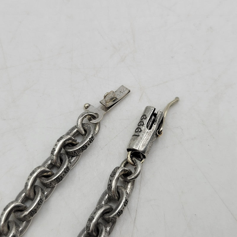 【中古品】【メンズ/レディース】 CHROME HEARTS クロムハーツ 925 PAPER CHAIN 20 一部14K ペーパーチェーン ネックレス アクセサリー 190-251214-as-14-izu カラー：シルバー 万代Net店