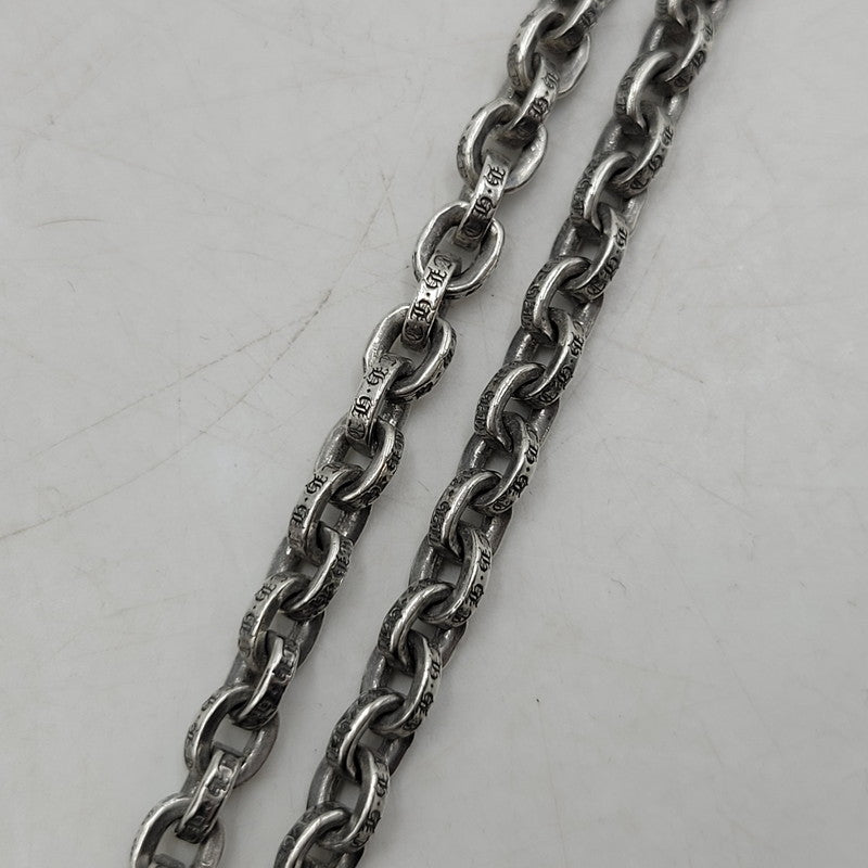 【中古品】【メンズ/レディース】 CHROME HEARTS クロムハーツ 925 PAPER CHAIN 20 一部14K ペーパーチェーン ネックレス アクセサリー 190-251214-as-14-izu カラー：シルバー 万代Net店