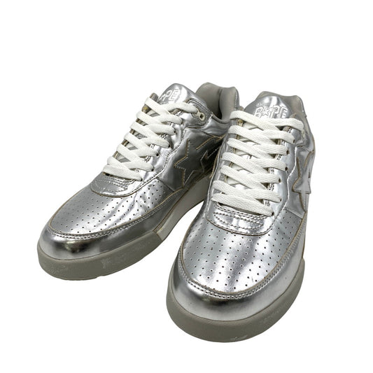 【中古品】【メンズ】 A BATHING APE アベイシングエイプ BAPESTA ベイプスタ スニーカー シューズ 靴 162-251102-as-06-izu サイズ：28cm カラー：シルバー 万代Net店