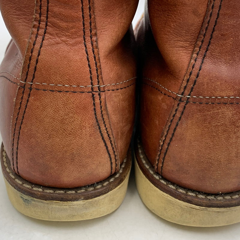 【中古品】【メンズ】 RED WING レッドウィング HERITAGE 6INCH MOC TOE IRISH SETTER 9106 ヘリテージ 6インチ モックトゥ アイリッシュセッター 刺繍羽タグ USA製 ブーツ シューズ 靴 164-251103-as-08-izu サイズ：27cm カラー：ブラウン 万代Net店