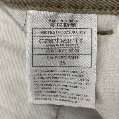 【中古品】【メンズ】 CARHART WIP カーハート ワークインプログレス IO31216 SALFORD PANTS サルフォード パンツ ボトムス 153-260104-yn-08-izu サイズ：28 カラー：ベージュ 万代Net店