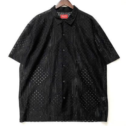 【中古品】【メンズ】 LACE S/S SHIRT レース ショートスリーブ シャツ 半袖 トップス 149-251102-as-04-izu サイズ：XL カラー：ブラック 万代Net店