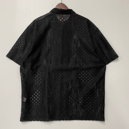 【中古品】【メンズ】 LACE S/S SHIRT レース ショートスリーブ シャツ 半袖 トップス 149-251102-as-04-izu サイズ：XL カラー：ブラック 万代Net店