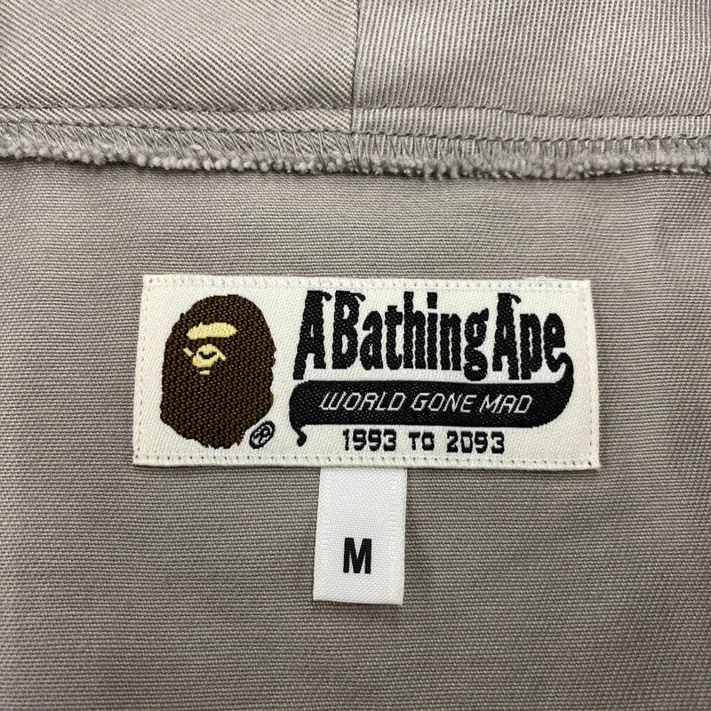 【中古品】【メンズ】 BAPE HEAD BASEBALL SHIRT ベースボールシャツ 半袖 トップス 142-251102-as-09-izu サイズ：M カラー：グレー系 万代Net店